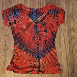One of a kind, handmade, tie dye t-shirt. Size Medium.
